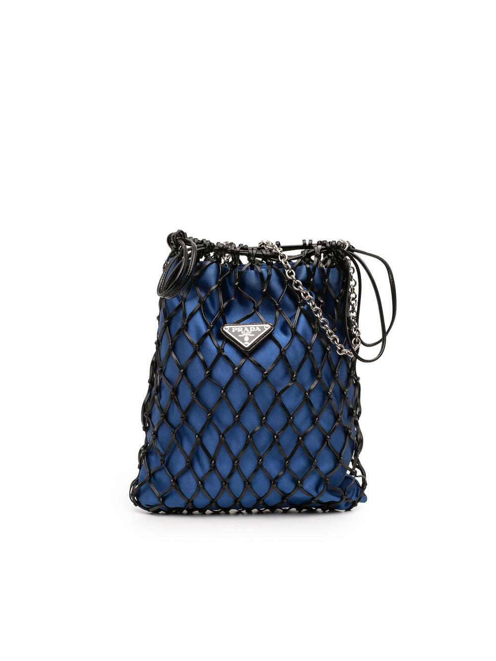 Prada Satin And Leather Net Chain #362719P79B